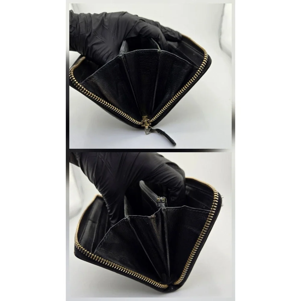 Gucci Guccissima Zip Around Wallet Black Leather GG Monogram 112724-496334 - Picture 9 of 10